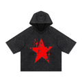 Washed Hooded Boxy T-Shirt ODMPOD