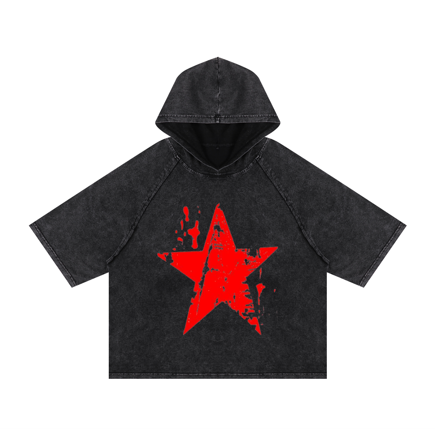 Washed Hooded Boxy T-Shirt ODMPOD