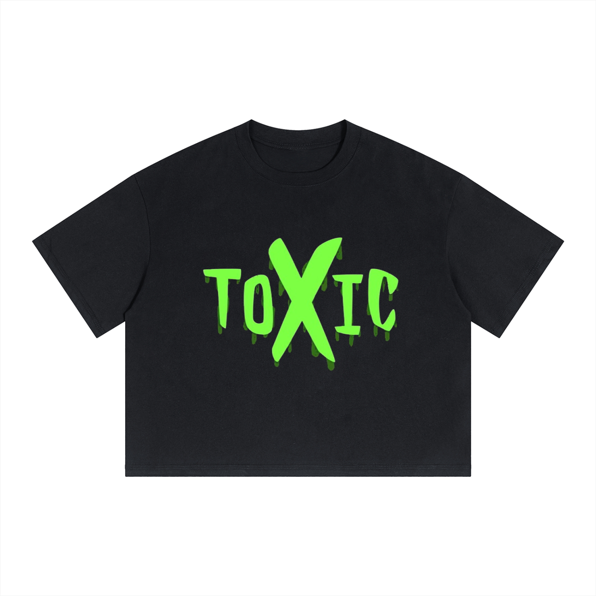 Boxy Drop Shoulder Crop T-Shirt ODMPOD