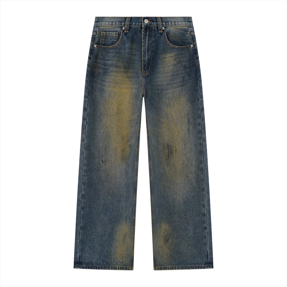 Vintage Wash Wide Leg Denim Jeans ODMPOD