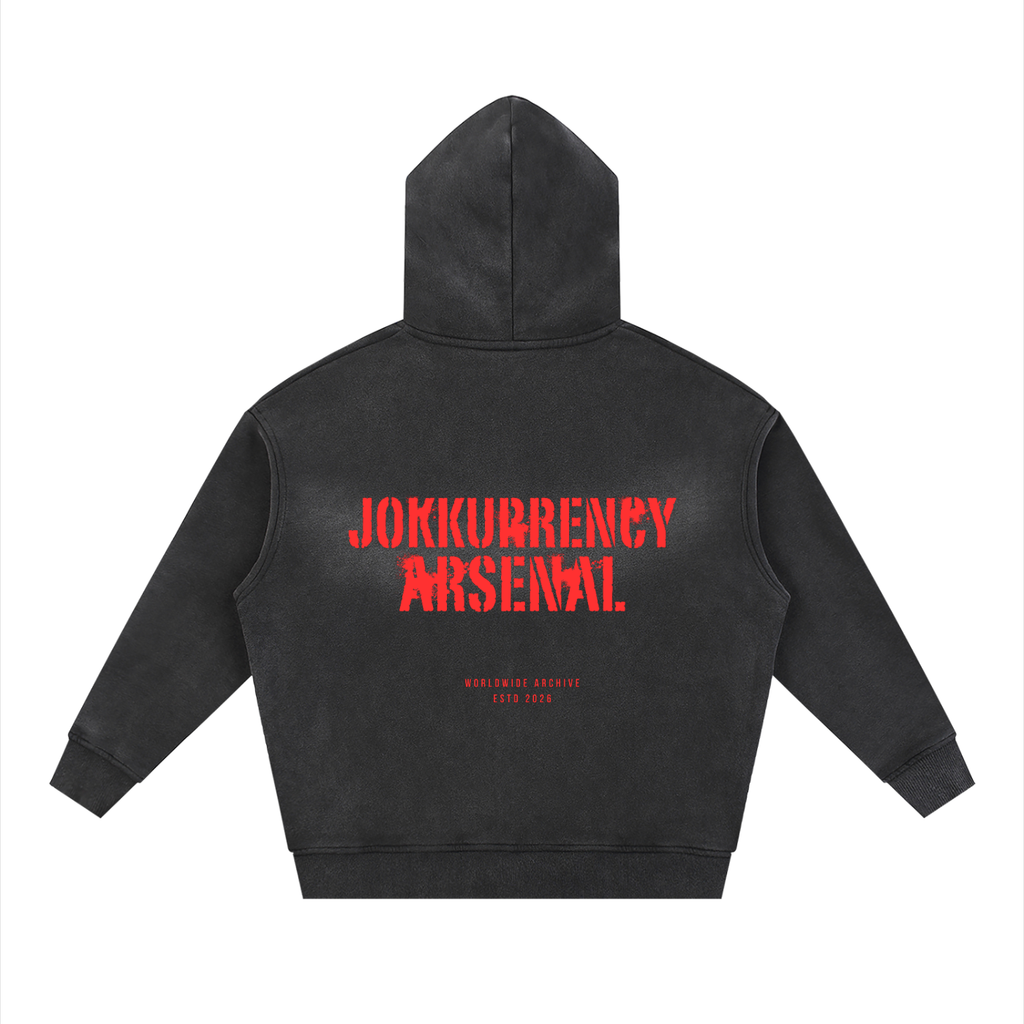 Sunfade Two-way Zipper Boxy Fleece Hoodie ODMPOD