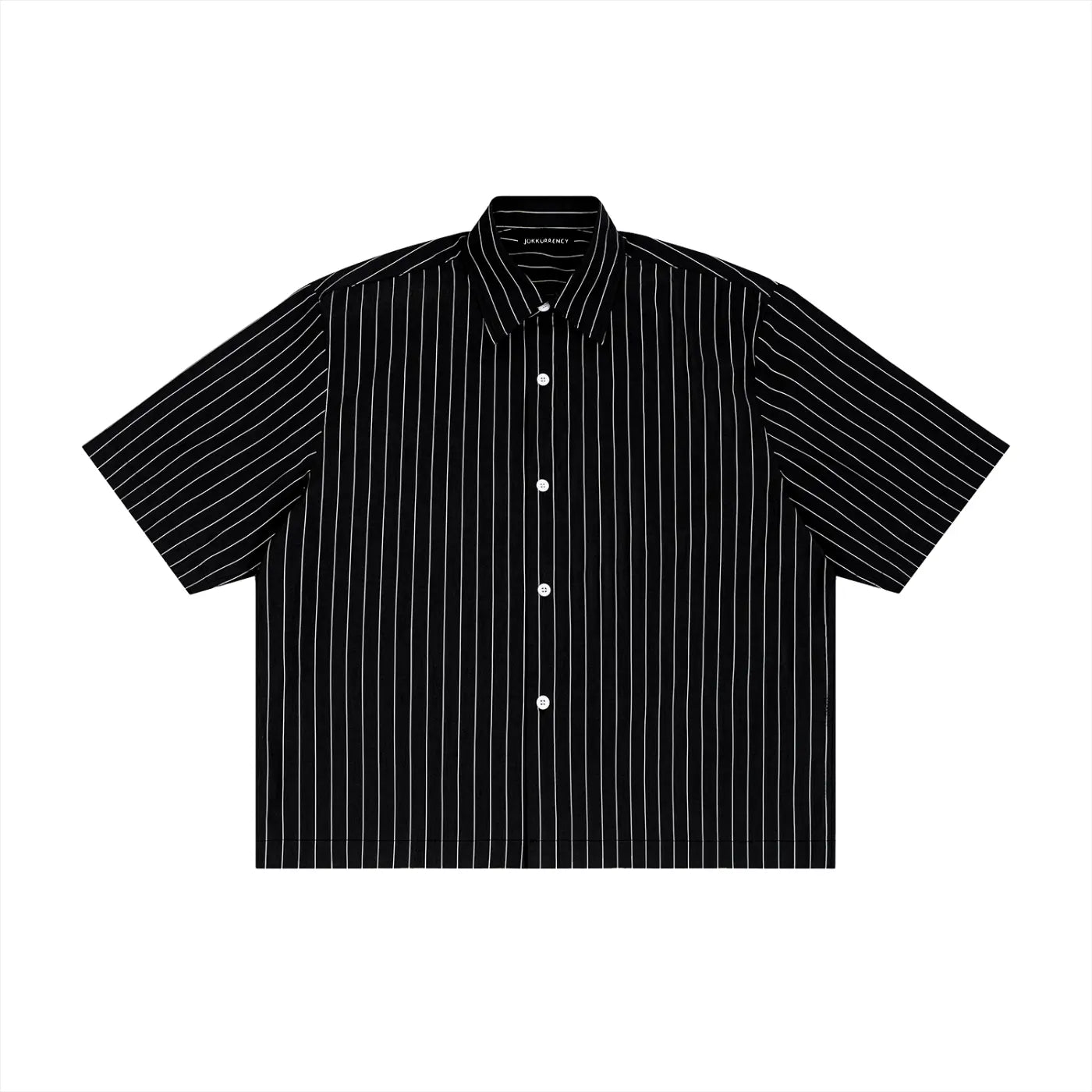 Striped Boxy Button-Up Shirt ODMPOD
