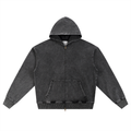 Snow Wash Oversized Zip-Up Hoodie ODMPOD