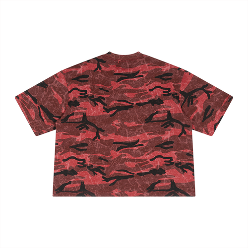 Boxy Camo Print T-Shirt