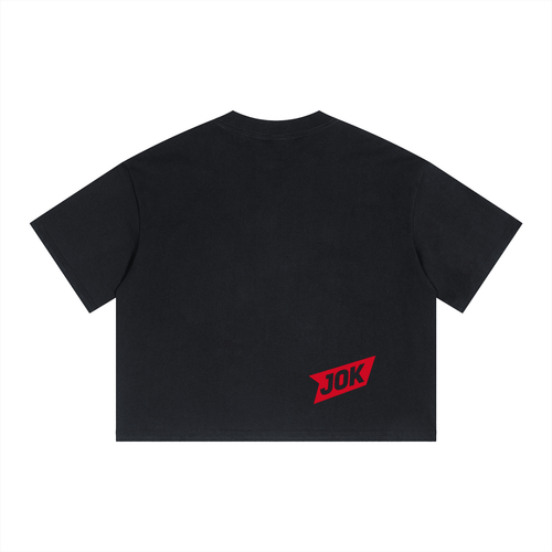 Unisex Boxy Drop Shoulder Crop T-Shirt ODMPOD
