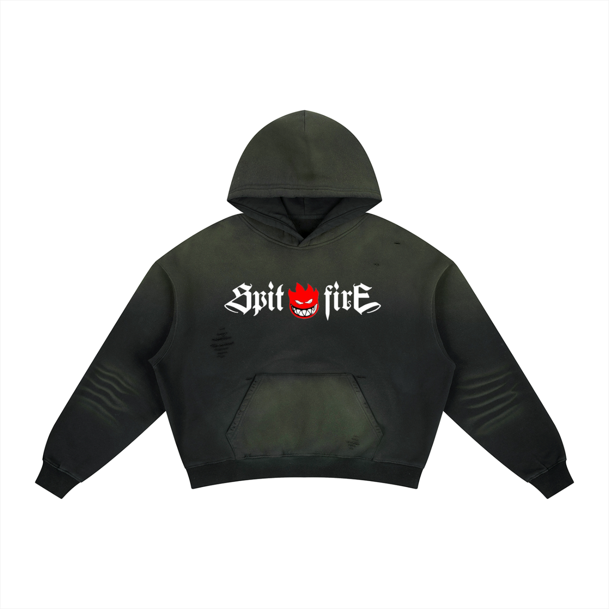 Frayed Sunfade Boxy Fleece Hoodie ODMPOD