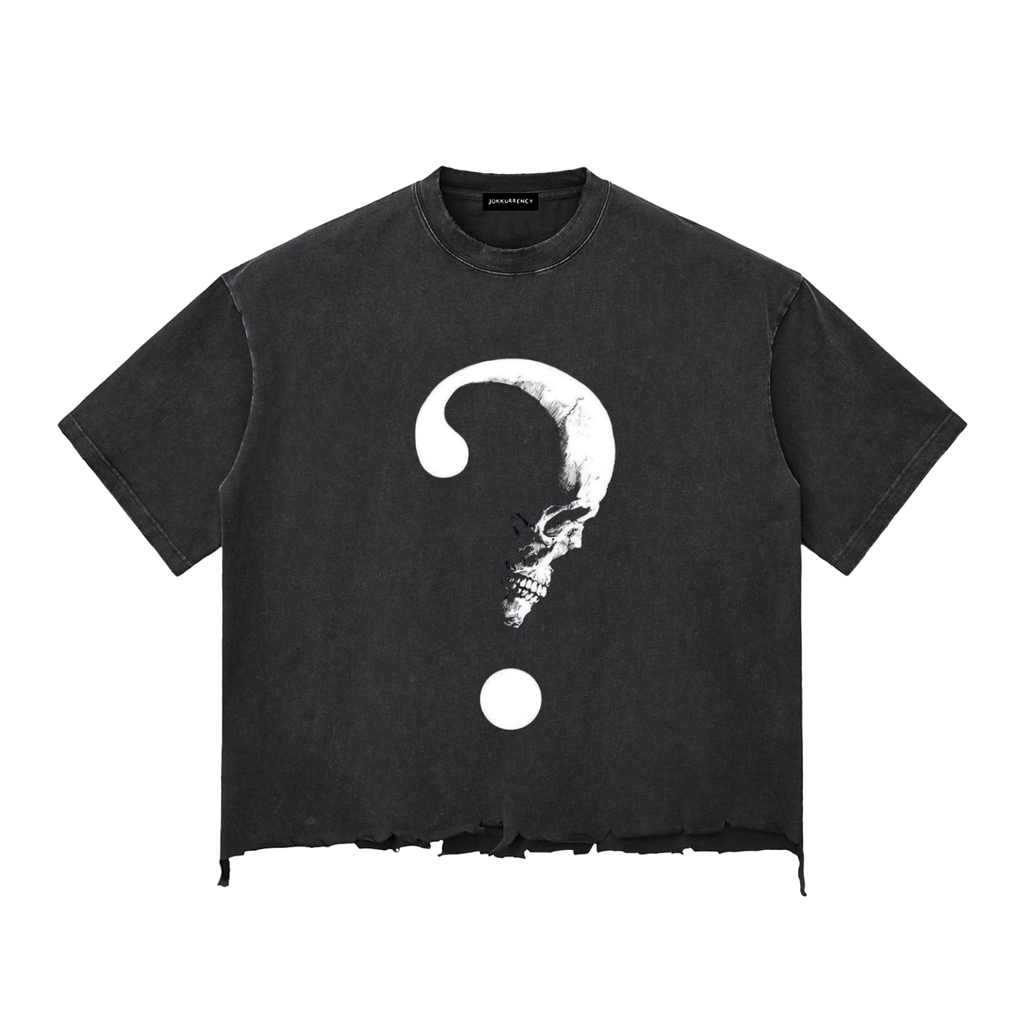 Snow Wash Raw-Hem Boxy T-shirt ODMPOD