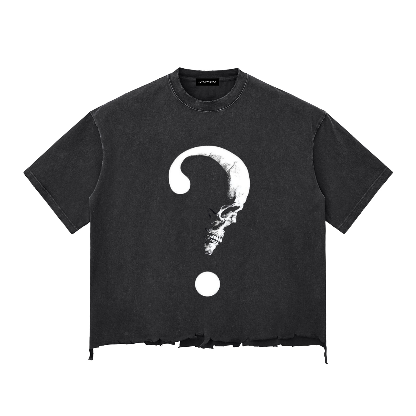 Snow Wash Raw-Hem Boxy T-shirt ODMPOD