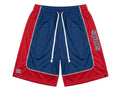 "Souls" Vintage Panel Mesh Basketball Shorts — Royal Blue / Red