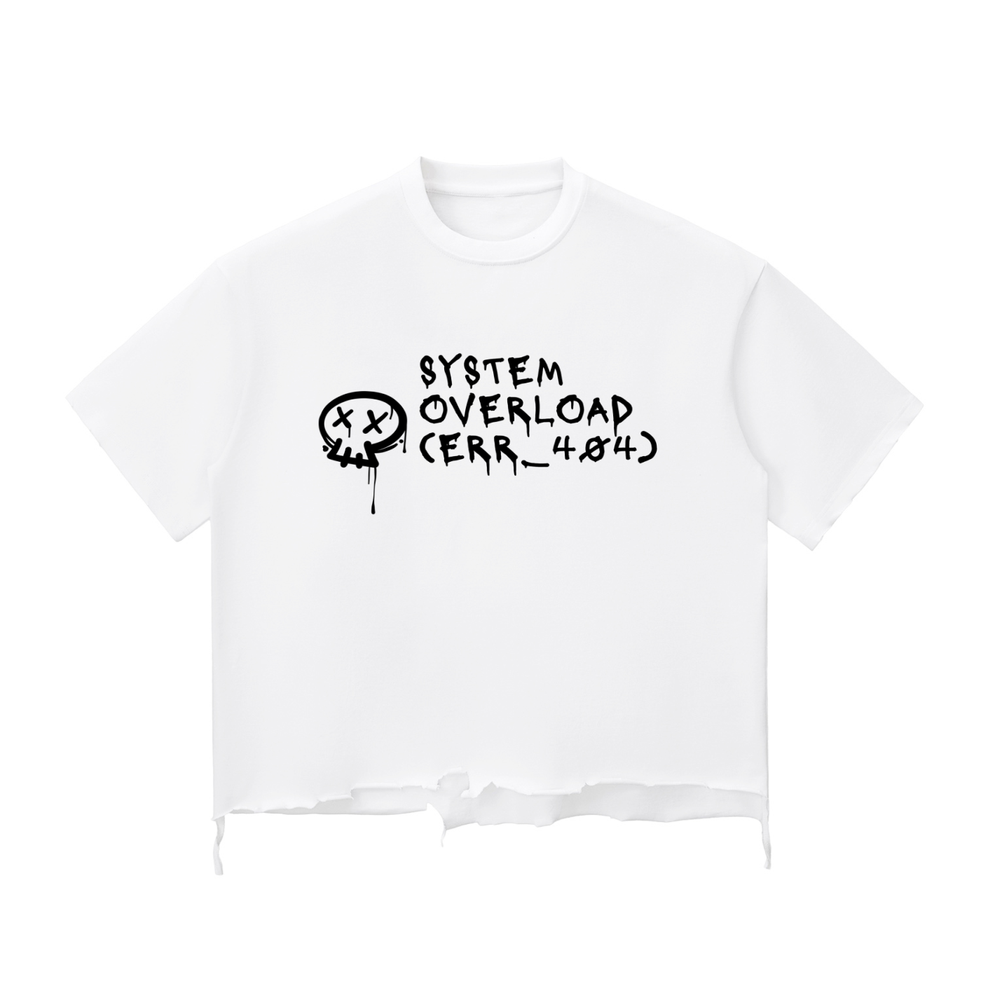 Snow Wash Raw-Hem Boxy T-shirt