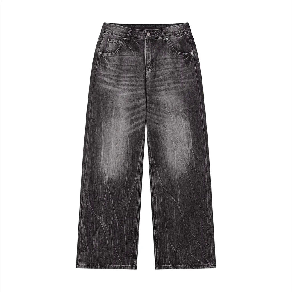 Vintage Wash Wide Leg Jeans ODMPOD