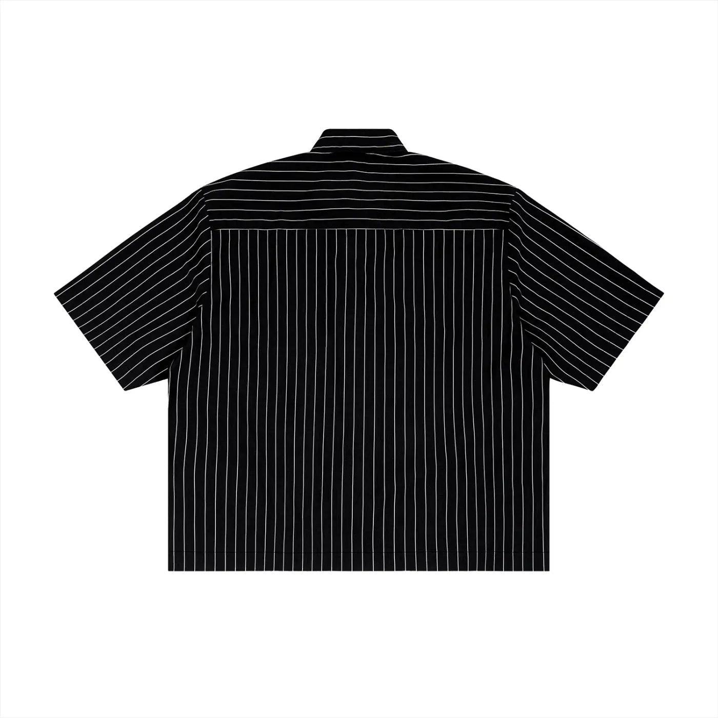 Striped Boxy Button-Up Shirt ODMPOD