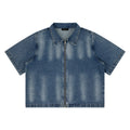 Vintage Washed Full-Zip Denim Shirt ODMPOD