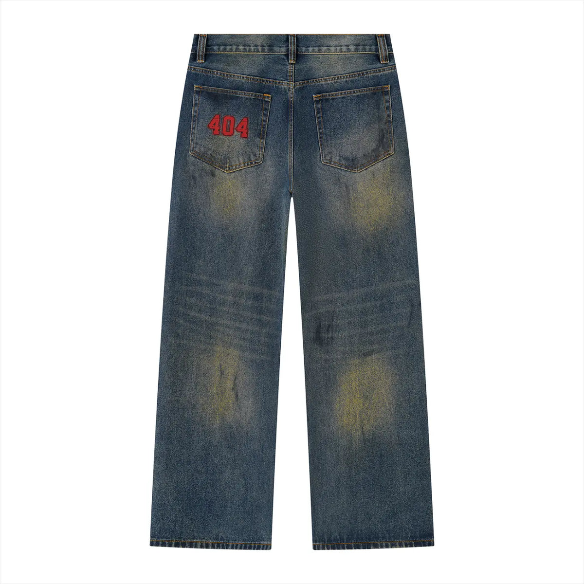 Vintage Wash Wide Leg Denim Jeans ODMPOD
