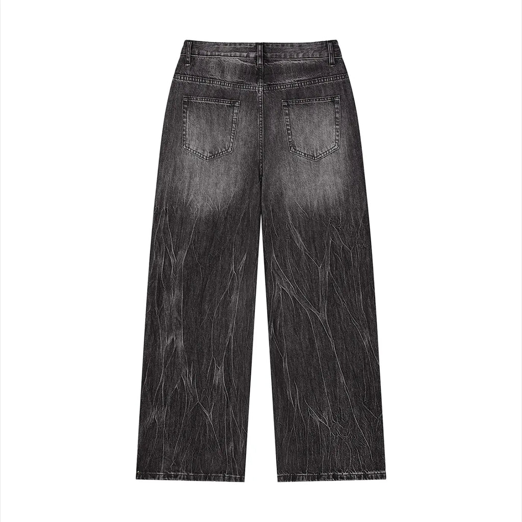 Vintage Wash Wide Leg Jeans ODMPOD
