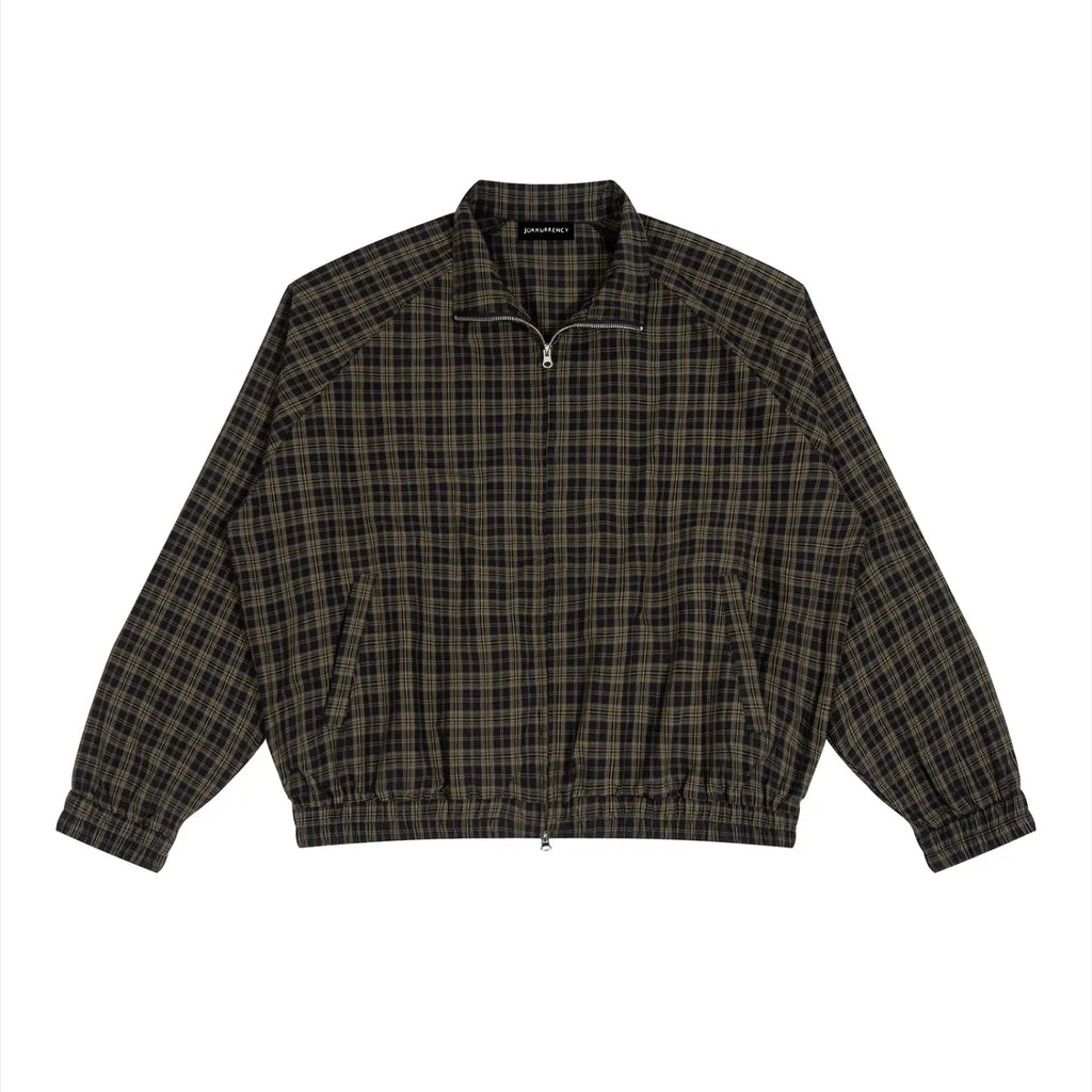 Plaid Full-Zip Track Jacket ODMPOD
