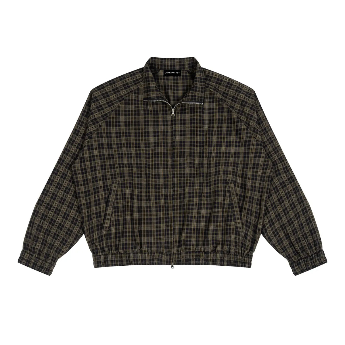Plaid Full-Zip Track Jacket ODMPOD